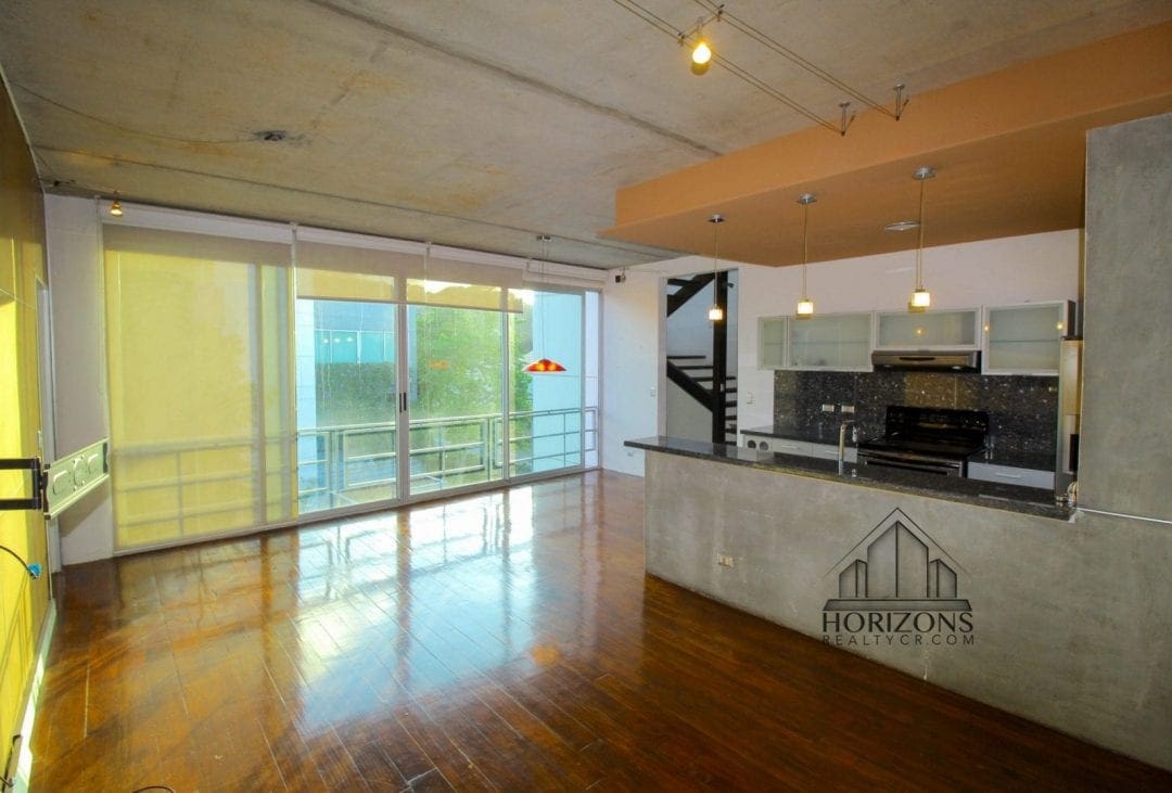 Apartamento con rooftop privado en Guachipelín - sala y cocina