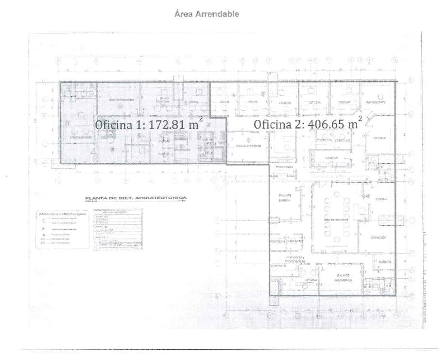 ALQUILER DE OFICINA EN OFIPLAZA DEL ESTE 172m2 HRC06