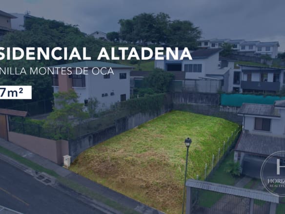 Lote De 307M2  Disponible En Residencial Altadena Sabanilla Montes De Oca Nja1315