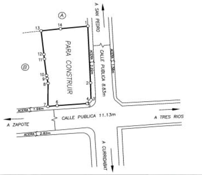 Se Vende Lote esquinero en Curridabat Centro 947 m² Frente a Banco Nacional Uso Comercial nja1330