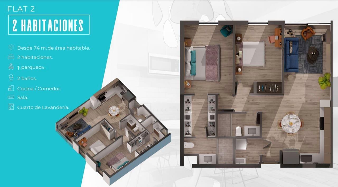 Moderno Apartamento con Línea Blanca en Condominio Nueve84 Curridabat noj1242jb